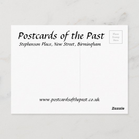 Old Briefkaart - New Street, Birmingham (Achterkant)