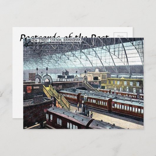 Old Briefkaart - New Street Station, Birmingham (Voorkant / Achterkant)