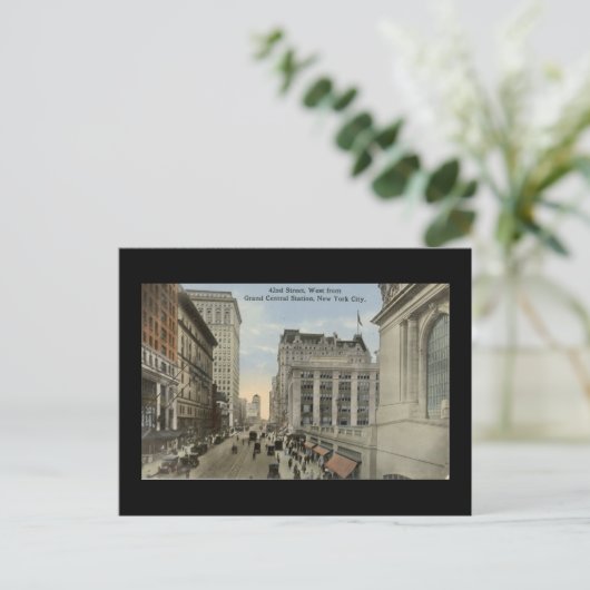 Old Briefkaart, New York City, 42nd Street Briefkaart (Staand voorkant)