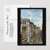 Old Briefkaart, New York City, 5th Avenue Briefkaart (Voorkant / Achterkant)