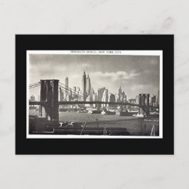 Old Briefkaart, New York City, Brooklyn Bridge Briefkaart