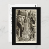 Old Briefkaart, New York City, Chrysler Building Briefkaart (Voorkant / Achterkant)