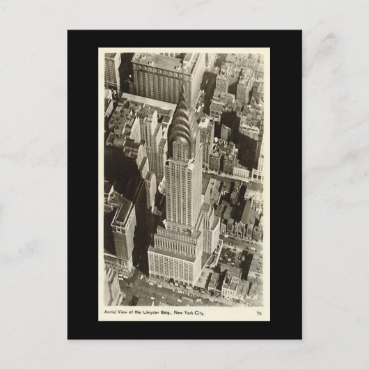 Old Briefkaart, New York City, Chrysler Building Briefkaart (Voorkant)
