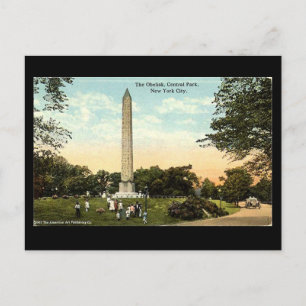Old Briefkaart - Obelisk, Central Park, NYC, 1917