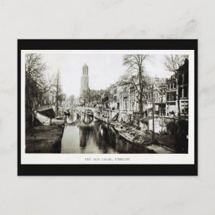 Old Briefkaart - Old Canal, Utrecht, Nederland