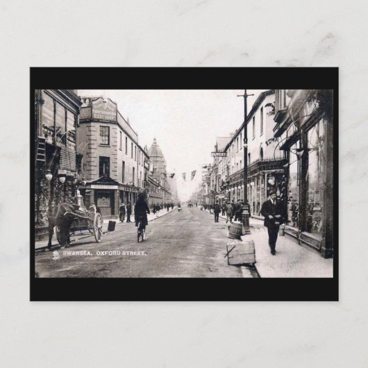 Old Briefkaart - Oxford Street, Swansea (Voorkant)