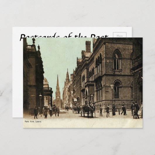Old Briefkaart - Park Row, Leeds, Yorkshire (Voorkant / Achterkant)