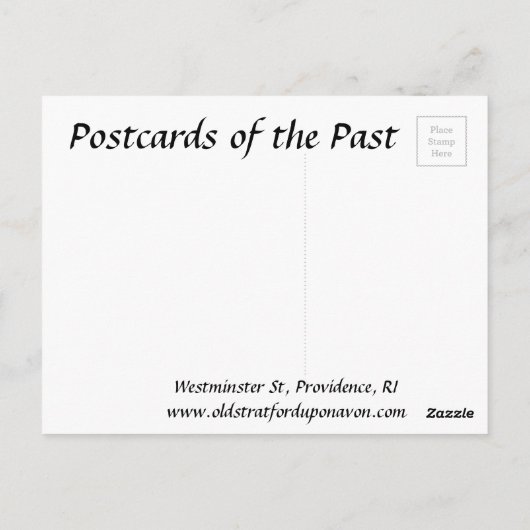 Old Briefkaart - Providence, Rhode Island, Verenig (Achterkant)