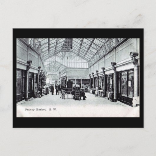 Old Briefkaart - Putney Market, Londen (Voorkant)