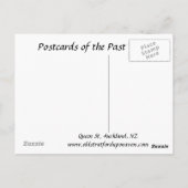 Old Briefkaart - Queen Street, Auckland, Nieuw-Zee (Achterkant)