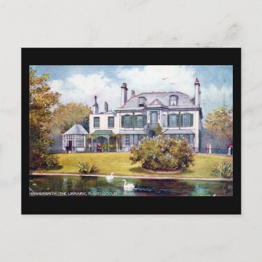 Old Briefkaart - Ravenscourt Park Library, Hammers (Voorkant)