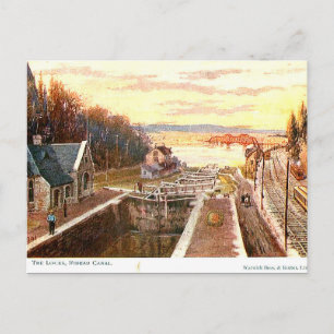 Old Briefkaart - Rideau Canal Locks, Ottawa, Canad