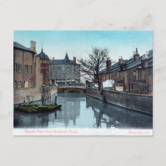 Old Briefkaart - River Wandle, Londen (Voorkant)