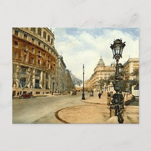 Old Briefkaart, Rome, Via Vittorio Veneto Briefkaart (Voorkant)