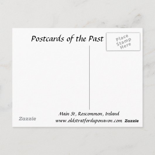 Old Briefkaart - Roscommon, Ierland (Achterkant)