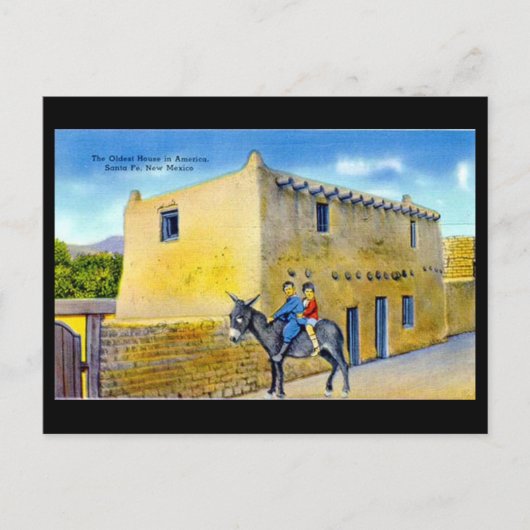 Old Briefkaart - Santa Fe, New Mexico, VS. (Voorkant)
