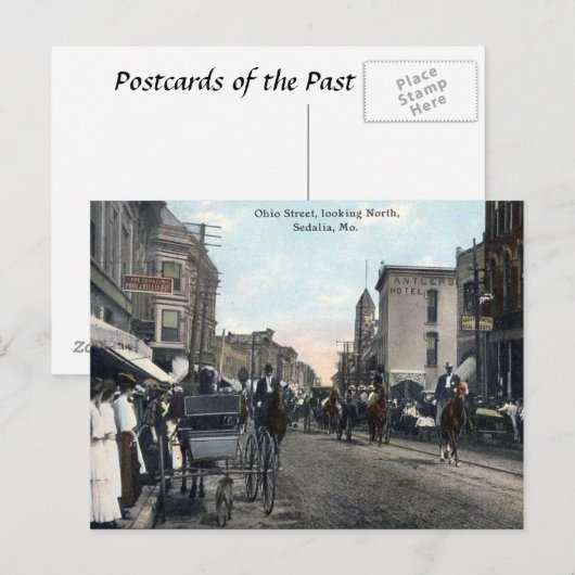 Old Briefkaart - Sedalia, Missouri, Verenigde Stat (Voorkant / Achterkant)