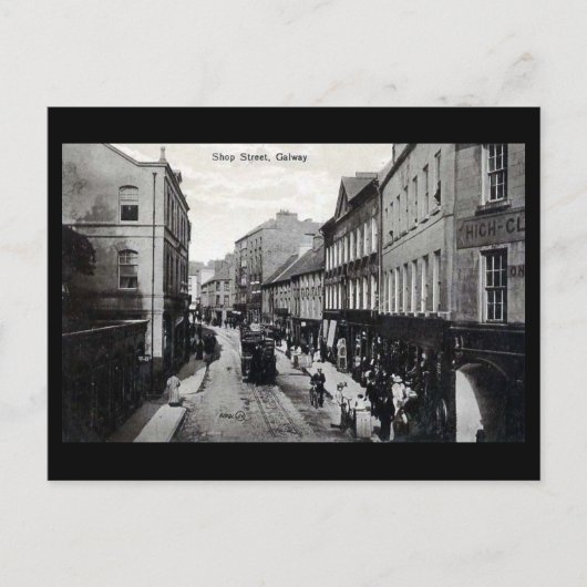 Old Briefkaart - Shop St, Galway, Ierland (Voorkant)