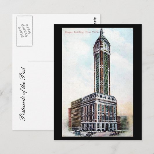 Old Briefkaart - Singer Building, NYC, 1911 (Voorkant / Achterkant)