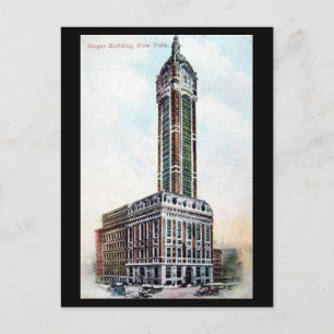 Old Briefkaart - Singer Building, NYC, 1911