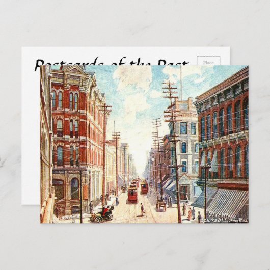 Old Briefkaart - Sparks St, Ottawa, Canada (Voorkant / Achterkant)