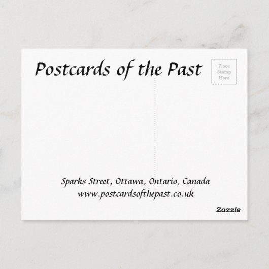 Old Briefkaart - Sparks St, Ottawa, Canada (Achterkant)