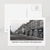 Old Briefkaart, Stony Stratford High Street Briefkaart (Voorkant / Achterkant)