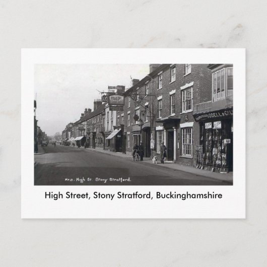 Old Briefkaart, Stony Stratford High Street Briefkaart (Voorkant)