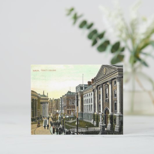 Old Briefkaart - Trinity College, Dublin (Staand voorkant)