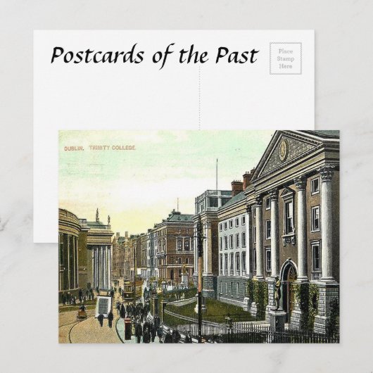 Old Briefkaart - Trinity College, Dublin (Voorkant / Achterkant)