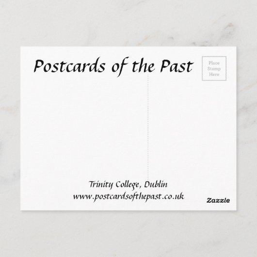 Old Briefkaart - Trinity College, Dublin (Achterkant)