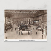 Old Briefkaart - Waterloo Station, Londen (Voorkant)