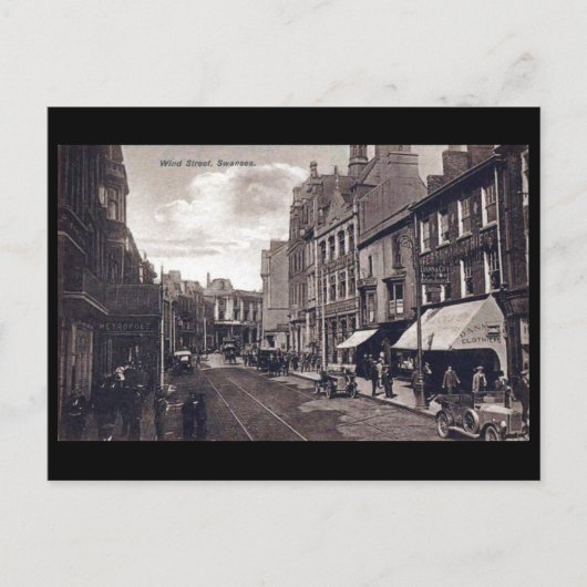 Old Briefkaart - Wind Street, Swansea (Voorkant)