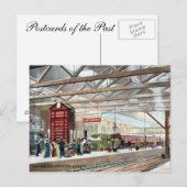 Old Briefkaarten - Waterloo Station, Londen (Voorkant / Achterkant)