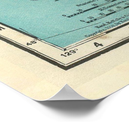 Old British Columbia Canada Map (1903) Poster (Hoek)