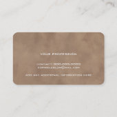 Old Brown Contact Card with Handwritten Name Contactkaartje (Achterkant)