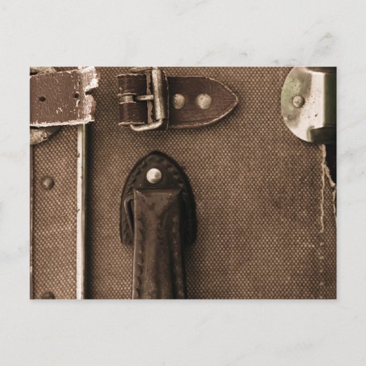 Old Brown Suitcase Briefkaart (Voorkant)