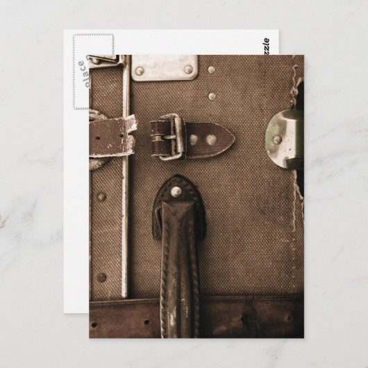 Old Brown Suitcase Briefkaart (Voorkant / Achterkant)