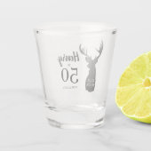 Old Buck 50th Birthday Koelbox Shot Glass Glas (Achterkant)