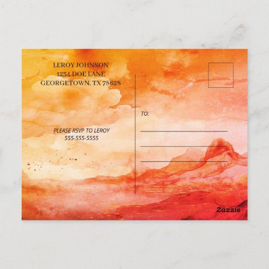 Old Buck 50th Birthday Party Invitation Briefkaart (Achterkant)