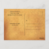 Old Buck 50th Birthday Party Invitation Briefkaart (Achterkant)