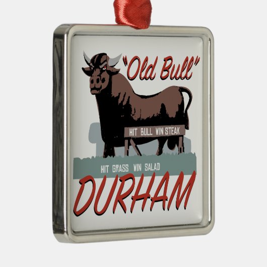 Old Bull Durham Metalen Ornament (Rechts)