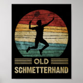 Old Butterhand Dminton Shuttle  Grappig Poster (Voorkant)