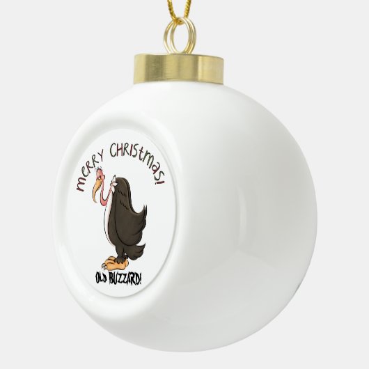 Old Buzzard Holiday kerstversiering Keramische Bal Ornament (Rechts)