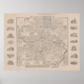 Old Calgary Canada Map (1913) Poster (Voorkant)