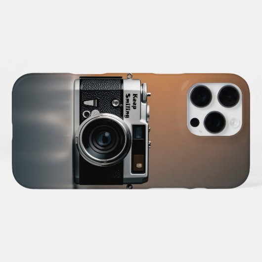 Old camera, cameraman iPhone hoesje (Achterkant horizontaal)