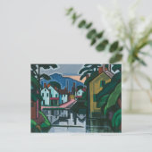 "Old Canal Port" art briefkaart (Staand voorkant)
