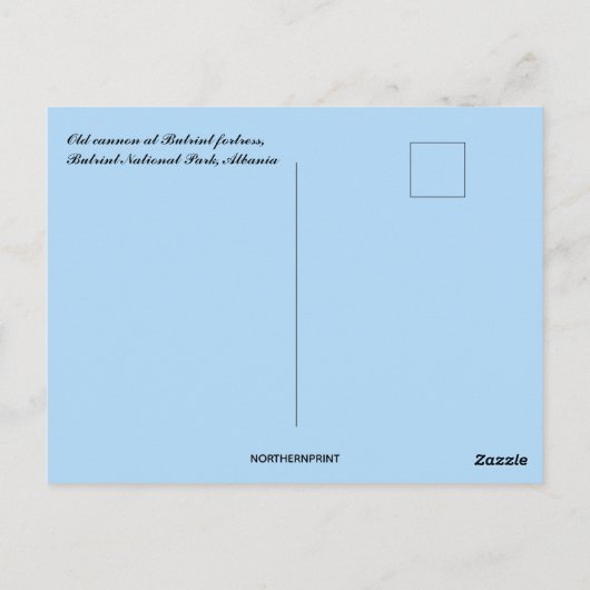 Old Cannon at Butrint Fortress in Albania Briefkaart (Achterkant)