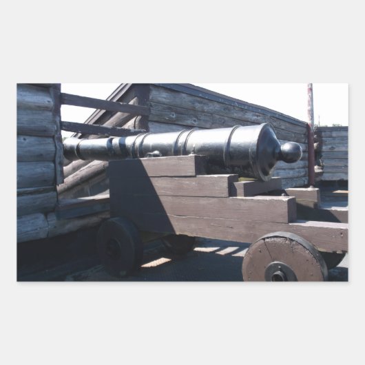 Old Cannon Rechthoekige Sticker (Voorkant)