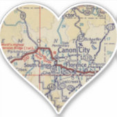 Old Canon City Map Sticker (Voorkant)